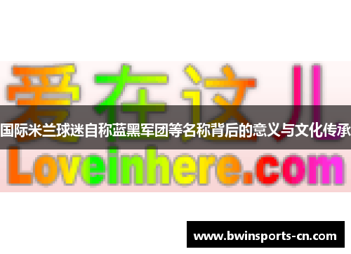 国际米兰球迷自称蓝黑军团等名称背后的意义与文化传承